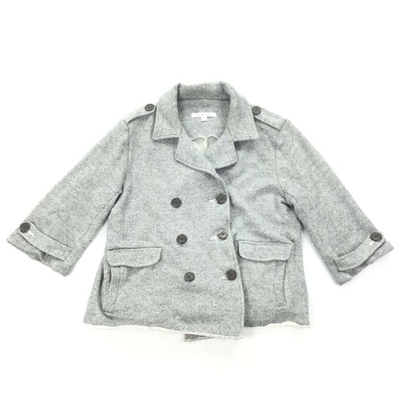 CAbi Shrunken Peacoat Size Medium Womens Light Gray Blazer Jacket Style # 393 M - Picture 1 of 7